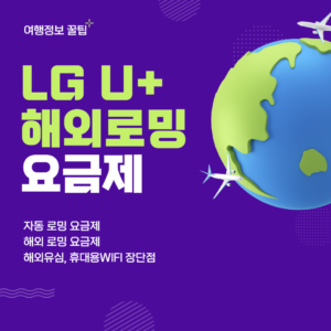 lg 유플러스 로밍 요금제 및 자동 로밍 가격 완벽 비교