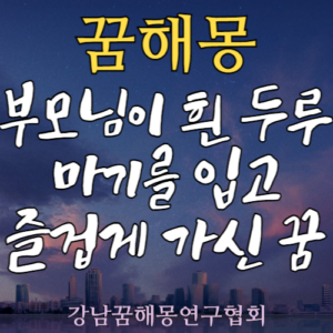 꿈해몽 흰두루마기
