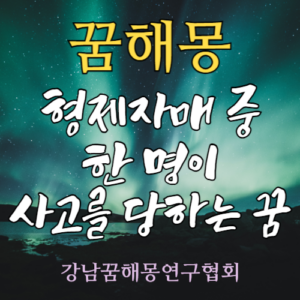 꿈해몽 형제자매 사고