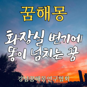 꿈해몽 화장실 변기 똥