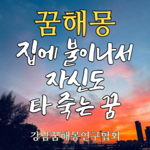 꿈해몽 집 불 죽는
