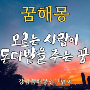 꿈해몽 사람 돈다발
