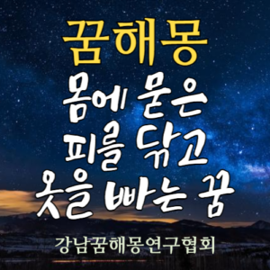 꿈해몽 피를 닦는