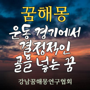 꿈해몽 운동경기 골