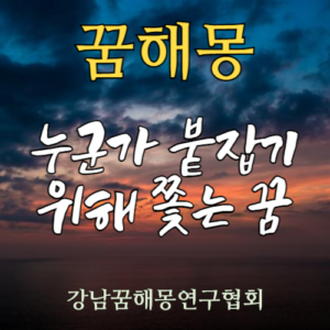 꿈해몽 누군가 쫓는