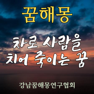 꿈해몽 차 사람 죽음