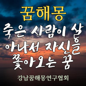 꿈해몽 죽은 사람이 살아나서 쫓아오는