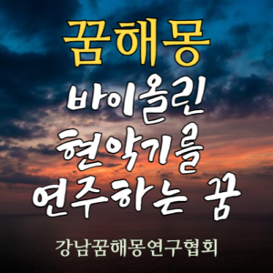 꿈해몽 바이올린 현악기 연주