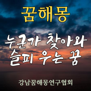 꿈해몽 누군가 찾아와 슬피 우는 꿈