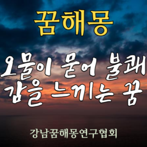 꿈해몽 오물이 묻어 불쾌감을 느끼는 꿈